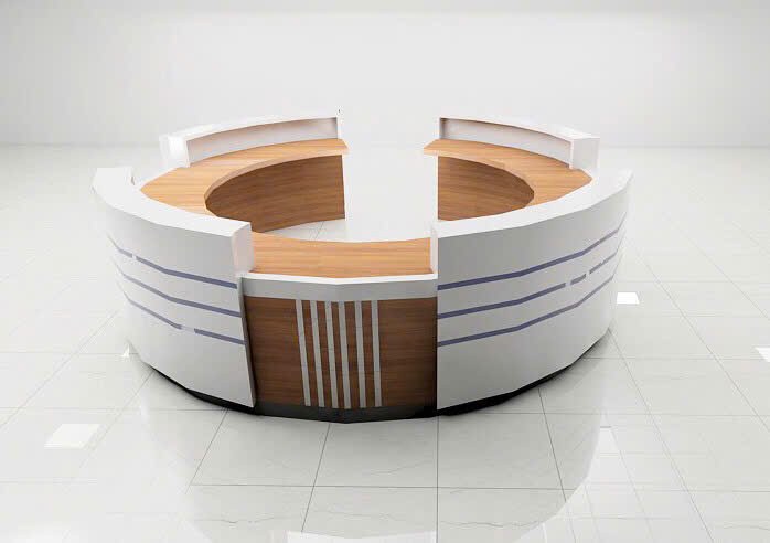 Quầy trung tâm bo cong trong dự án Trung tâm Hành chính công Đồng Nai