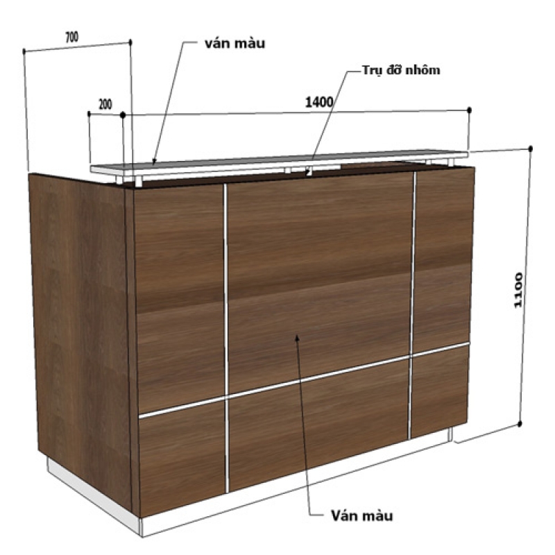 Quầy lễ tân QLT105 - ảnh 2