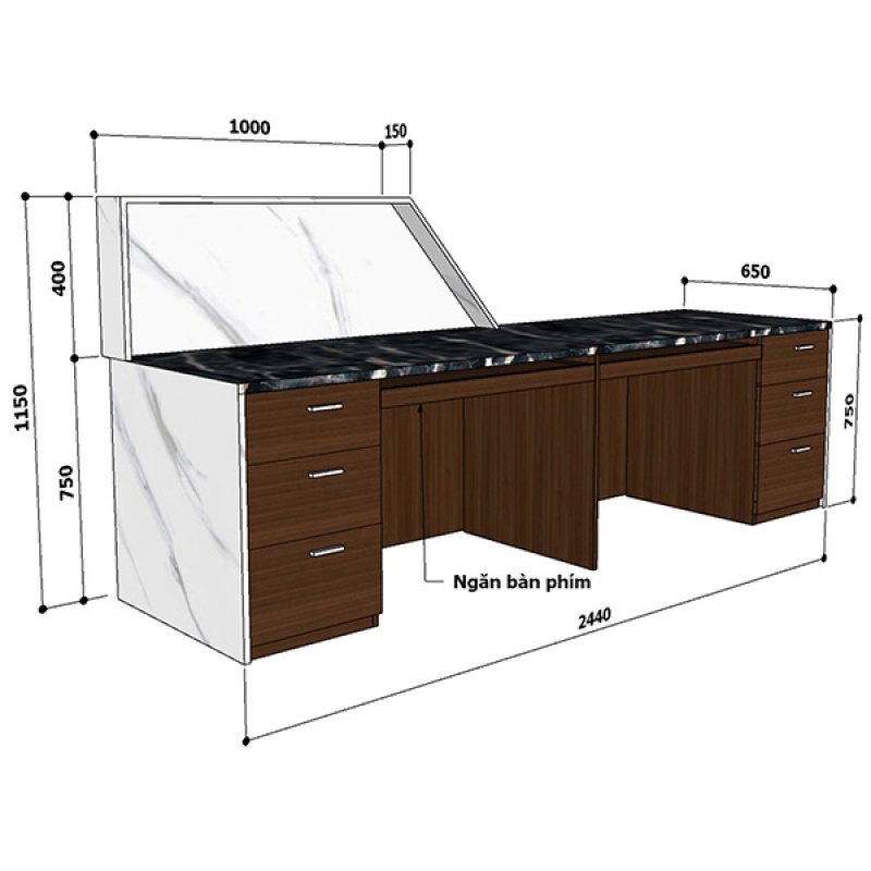 Quầy lễ tân QLT12 - ảnh 2