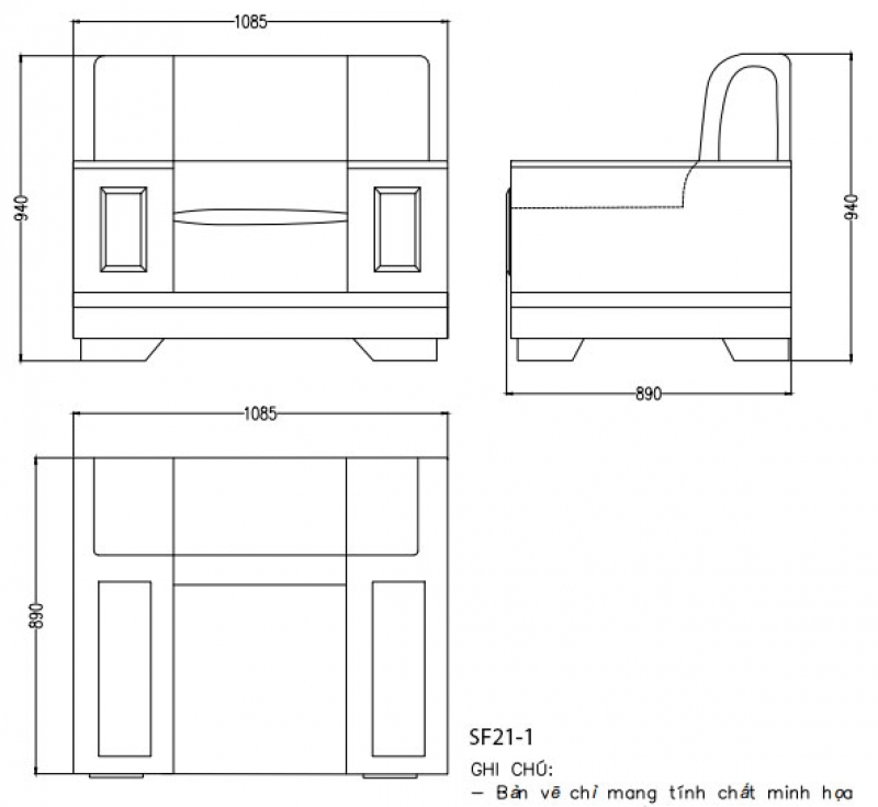 Ghế sofa SF21 - ảnh 3