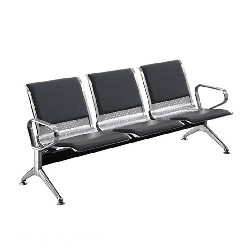 Băng ghế inox 3 chỗ SS3 đệm PVC - ảnh 2