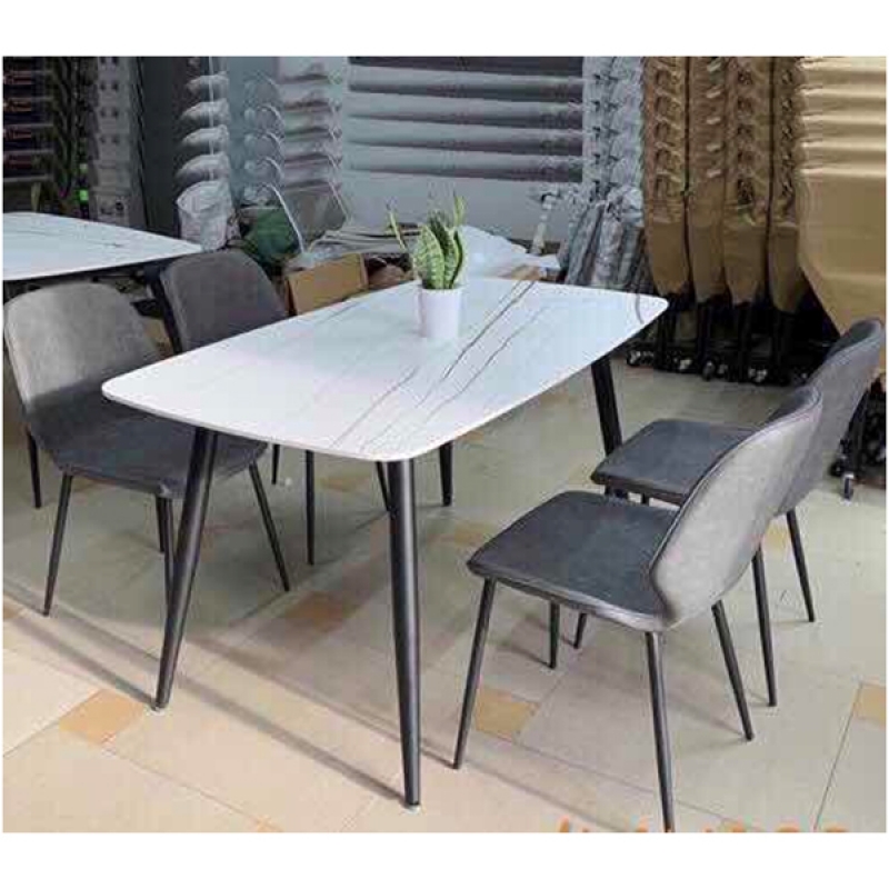 Bàn Ceramic chân sắt sơn tĩnh điện - ảnh 1