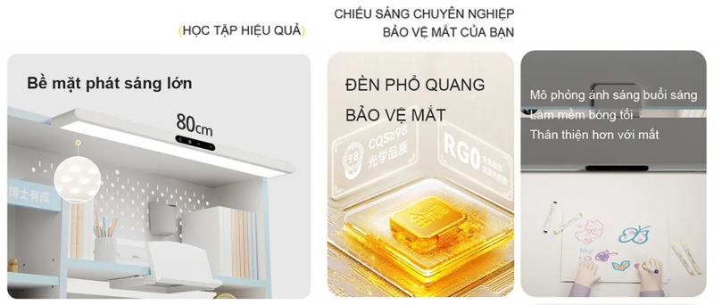 Bàn học sinh chống gù có đèn chống cận Ultra-10009 (DA-10009V1) - ảnh 3