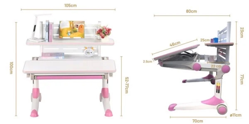 Bàn học sinh thông minh chống gù, chống cận BTM04 - ảnh 6