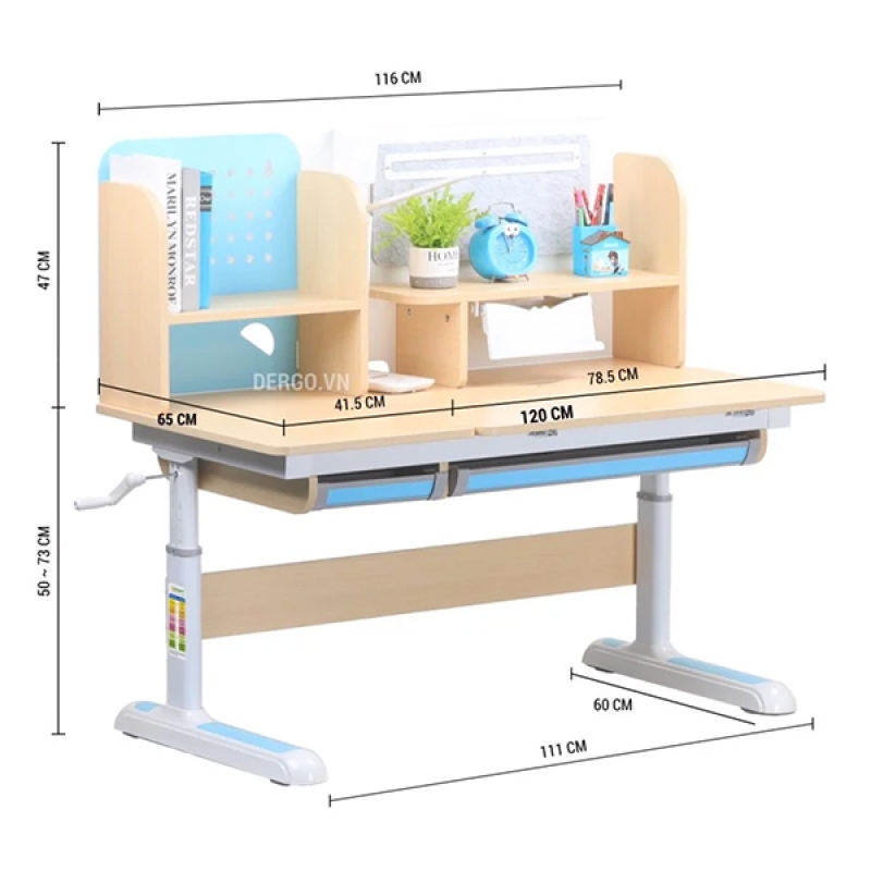 Bàn học sinh thông minh chống gù, chống cận BTM14 - ảnh 6