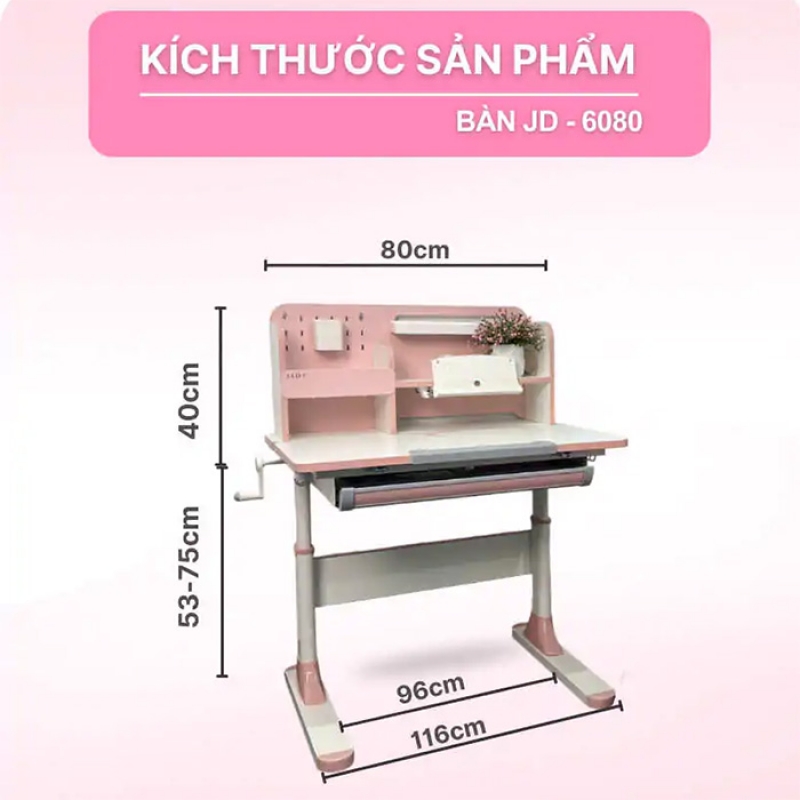 Bàn học thông minh chống gù, chống cận JD-6080 - ảnh 2