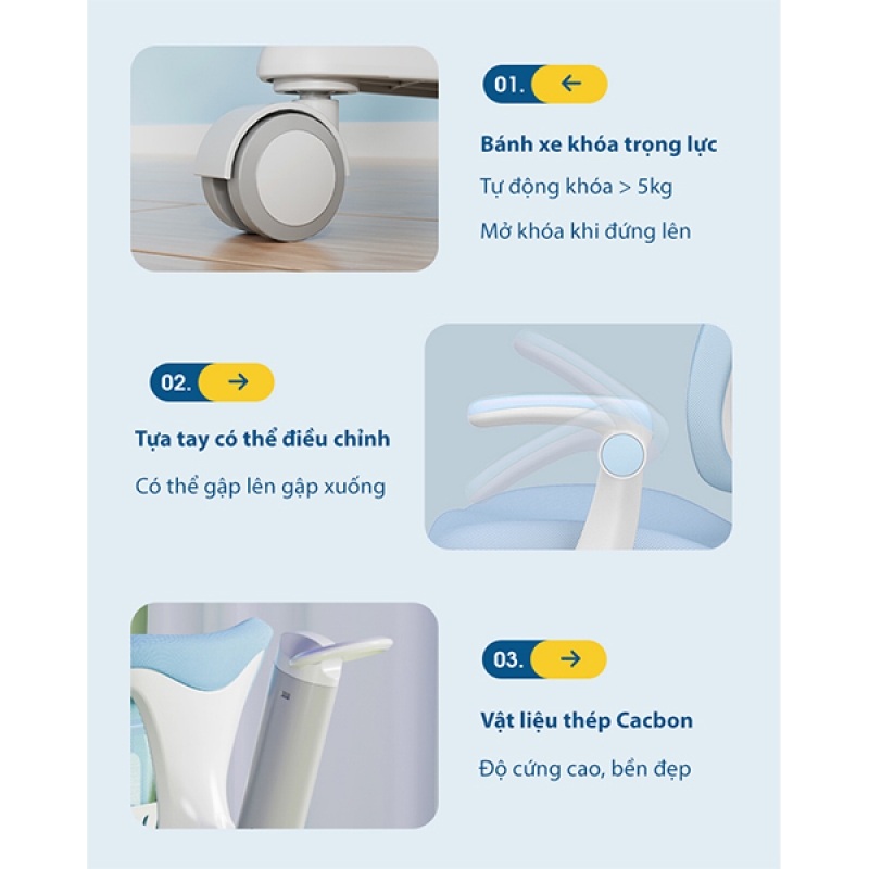 Ghế học sinh thông minh chống gù DSY-1002 - ảnh 5