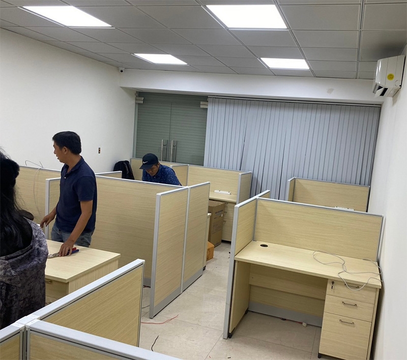 Bàn làm việc AT120SHL3D gỗ MFC phủ Melamine, hộc liền 3 ngăn kéo, bền đẹp, giá tốt tại Nội Thất Thanh Liêm.